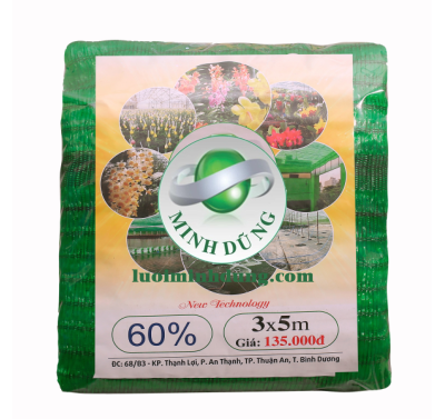 Lưới túi 3x5 xanh 60%